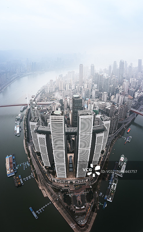 重庆来福士航拍图片素材