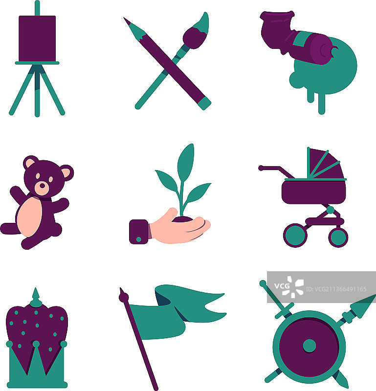 艺术爱好扁平风素材图片素材