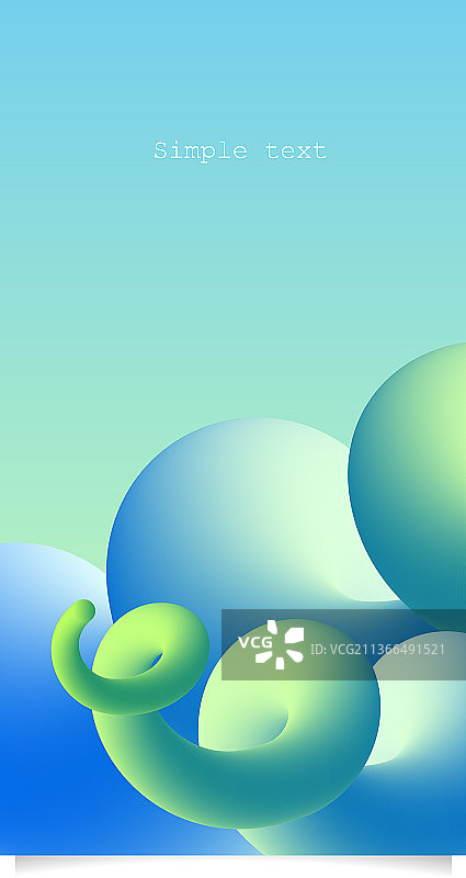 带有文本的3D螺旋细菌彩色背景图片素材