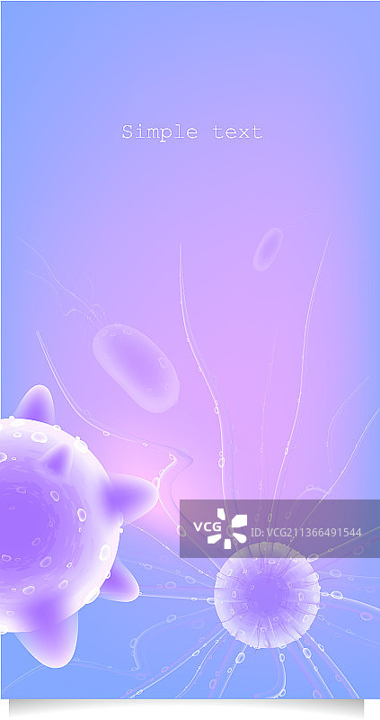 带有文本空间的3D彩色微生物背景图片素材