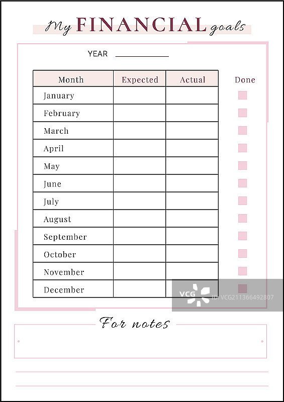 金融目标简约计划页设计图片素材