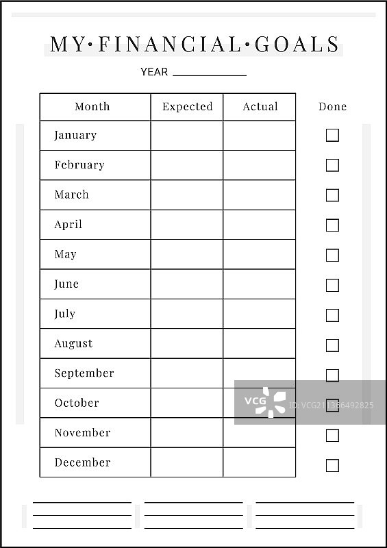 年度财务目标简约计划页图片素材