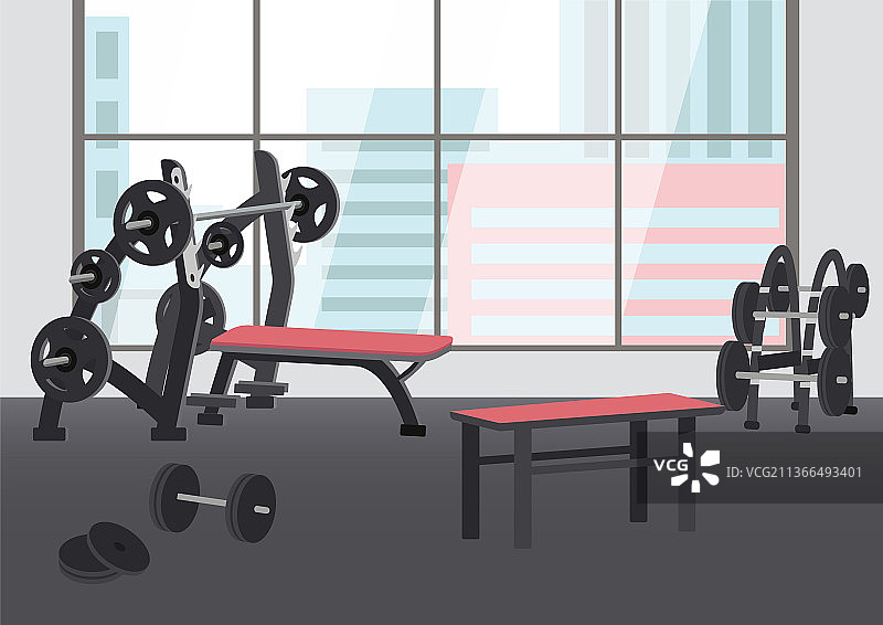 扁平风格的空白体育中心图片素材