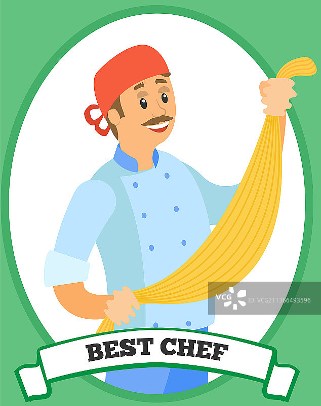 男人准备意大利面，拉伸意面面团图片素材