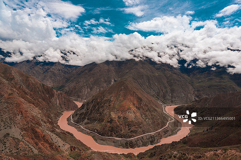 金沙江月亮湾-欧米伽湾图片素材