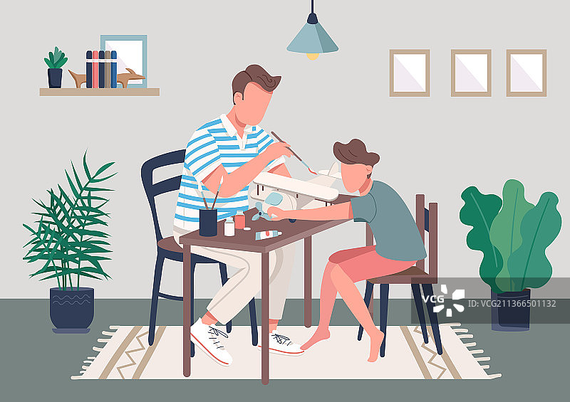 飞机建模扁平风格图片素材