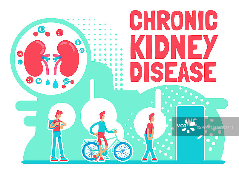 慢性肾病海报扁平风模板图片素材