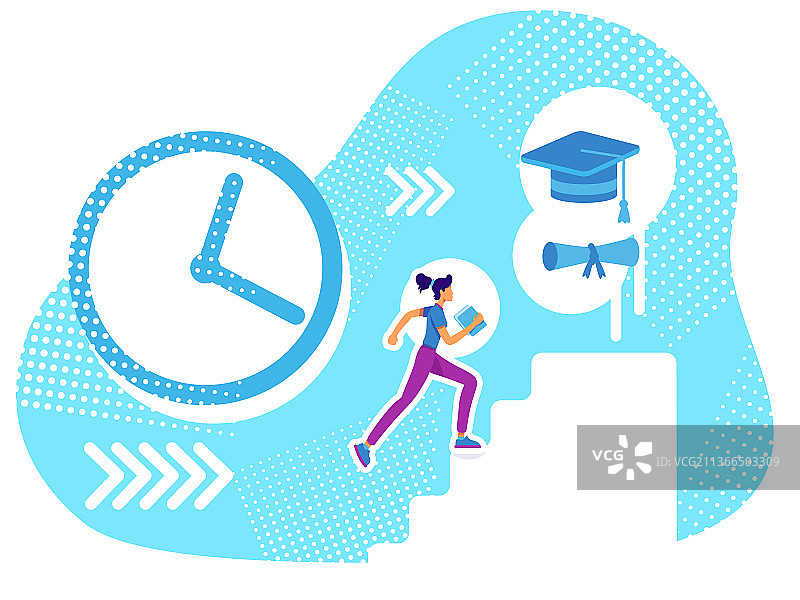 加速学习计划扁平概念图片素材