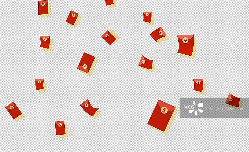 散落的红包图片素材