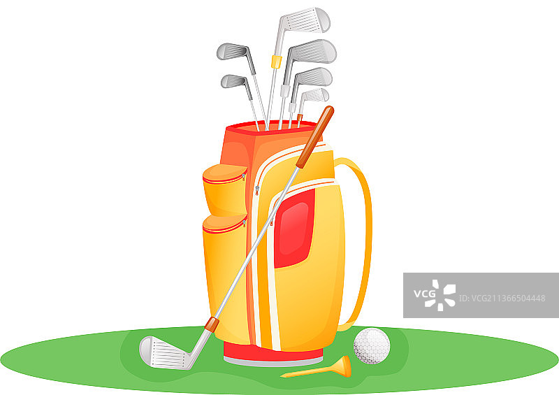 扁平风格高尔夫球游戏概念图片素材