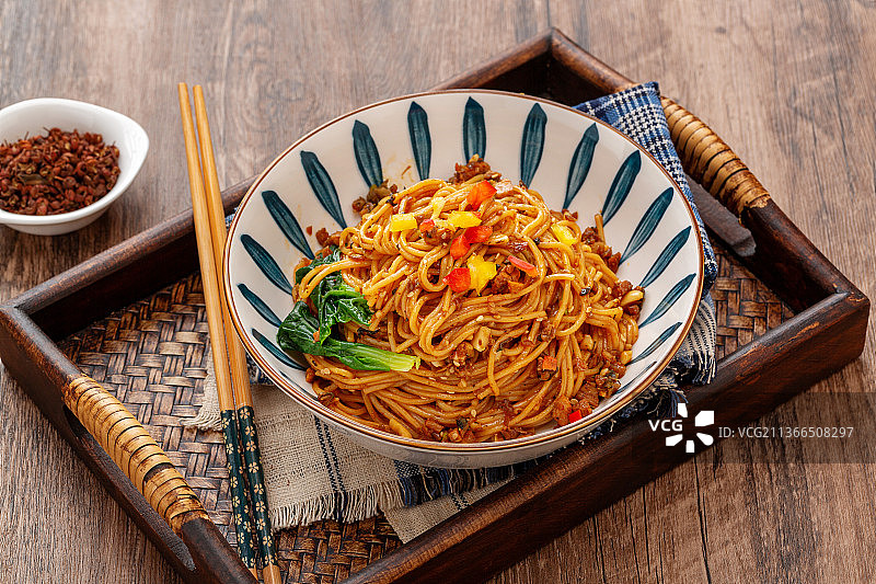 四川宜宾特产：燃面图片素材