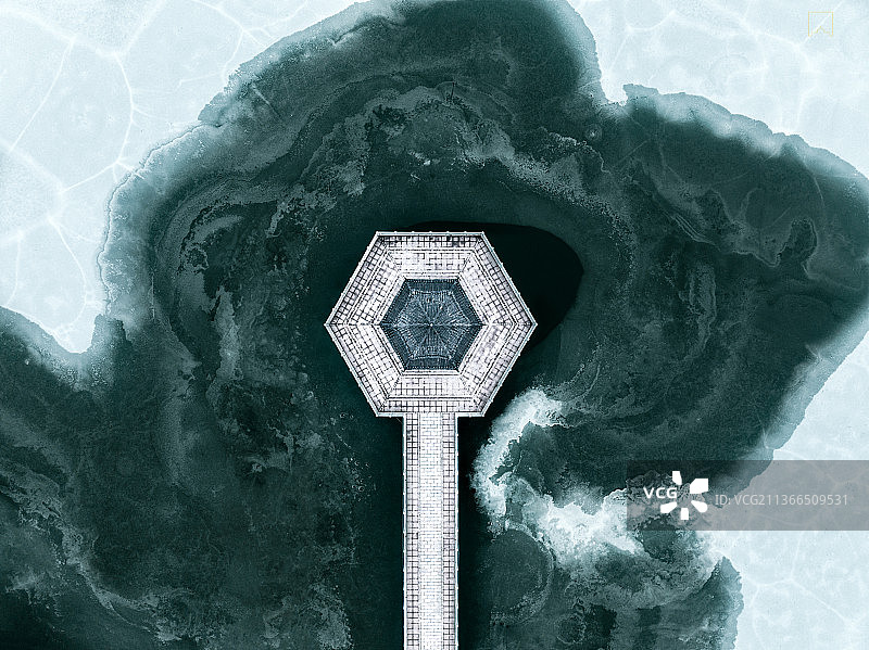 湖心亭看雪图片素材
