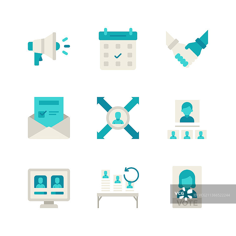 选举，投票概念矢量图标系列图片素材