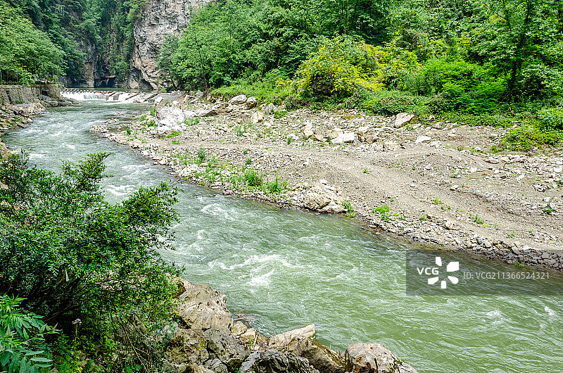 高视角拍摄贵州省贵阳市开阳县南江乡龙广村的南江大峡谷图片素材