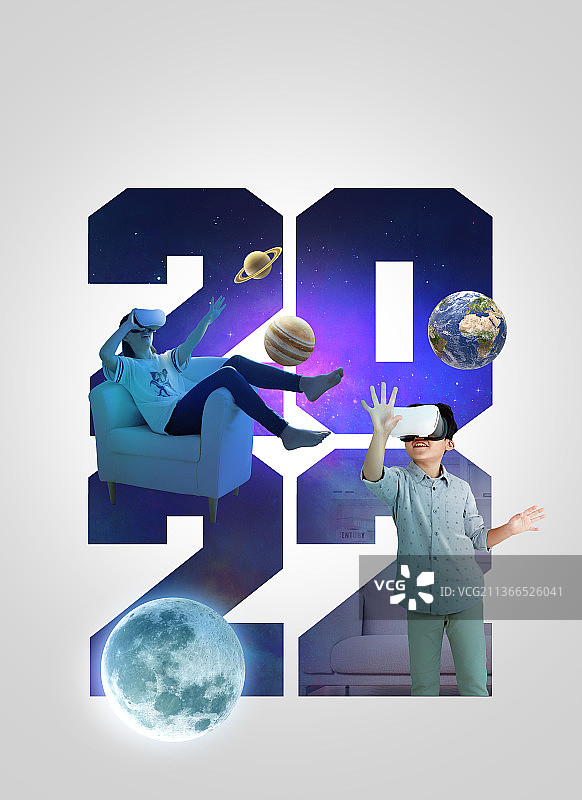 具有韩国亚洲特色的元宇宙虚拟现实海报图片素材