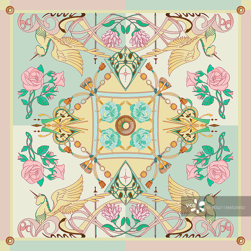 丝巾花纹图案装饰画图片素材