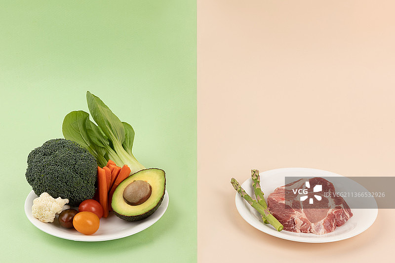 素食和纯素食品创意概念图片素材