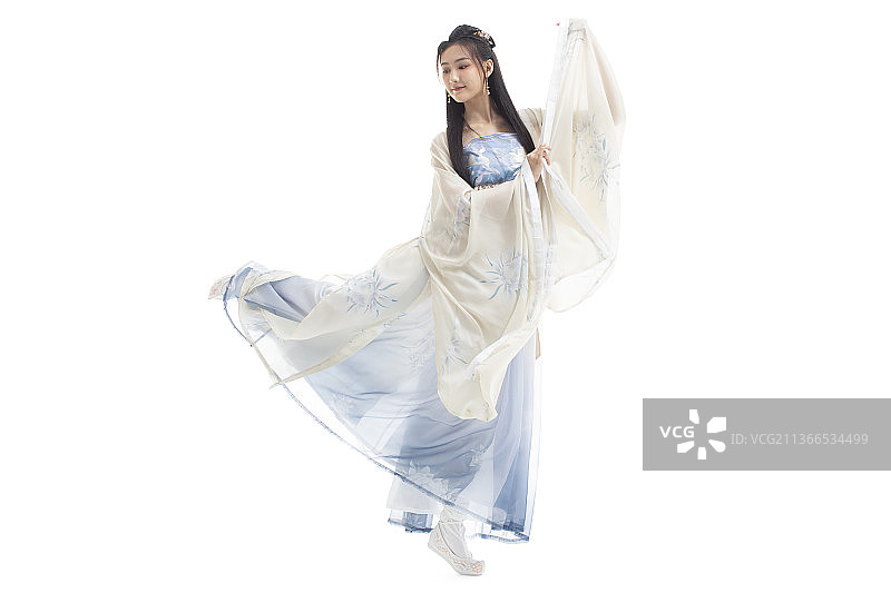 古装美女表演古典舞图片素材