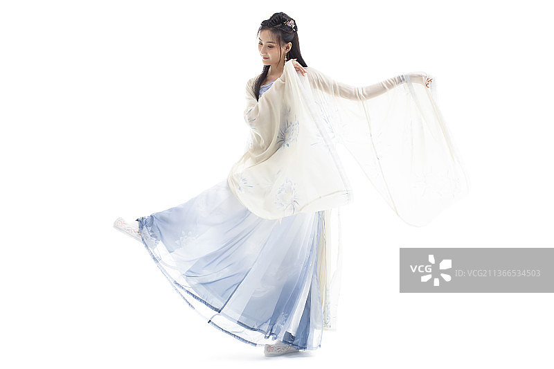 古装美女表演古典舞图片素材
