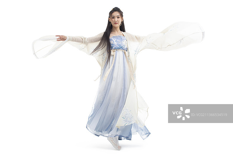 古装美女表演古典舞图片素材