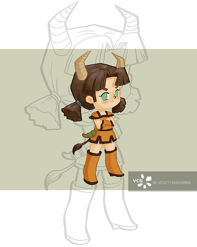 牛角女战士图片素材