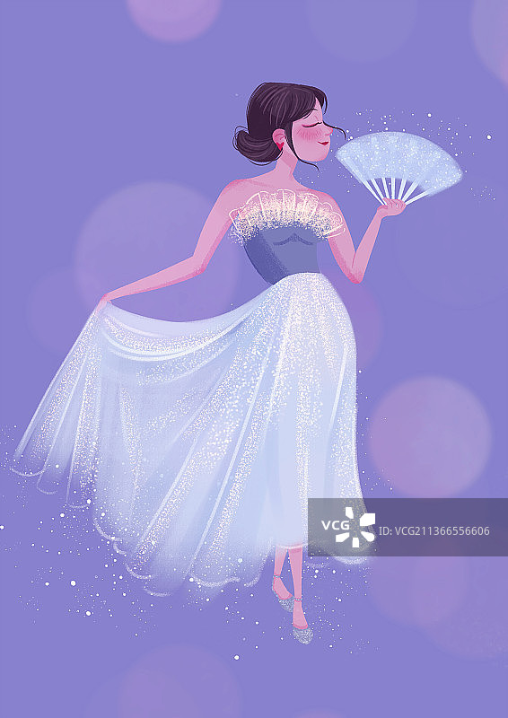舞会女孩图片素材