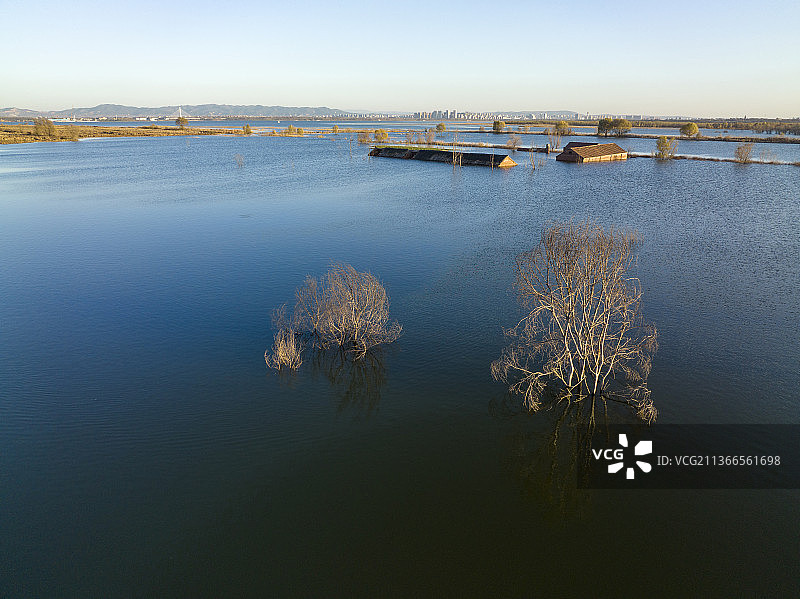 漳泽湖湿地图片素材