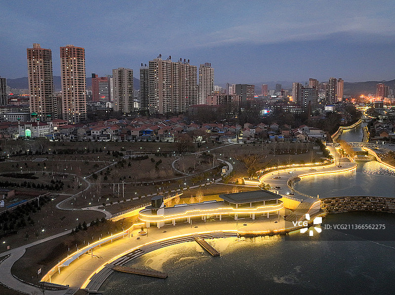 长治夜景图片素材