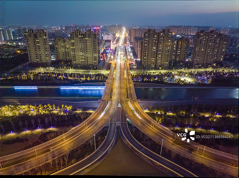 焦作市区夜景图片素材