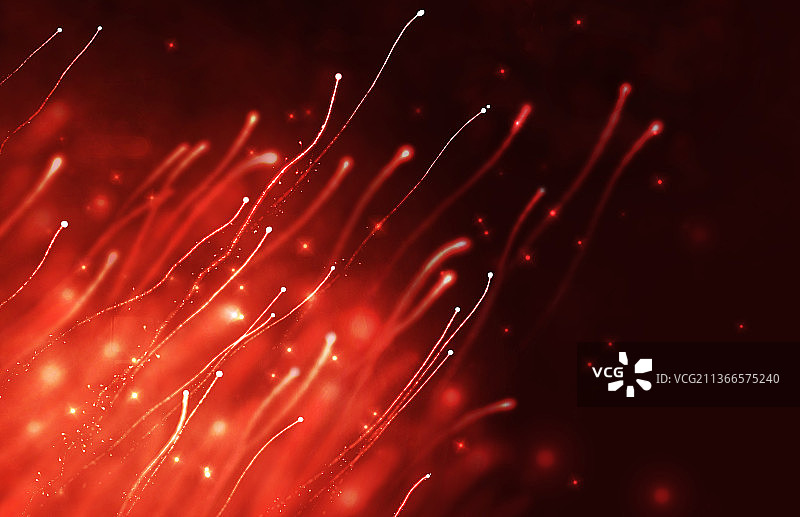 红色发光粒子飘动背景图片素材