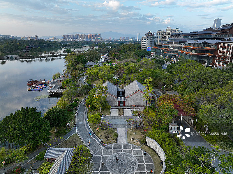 广东省惠州市惠城区惠州西湖5A国家级名胜风景区航拍图片素材