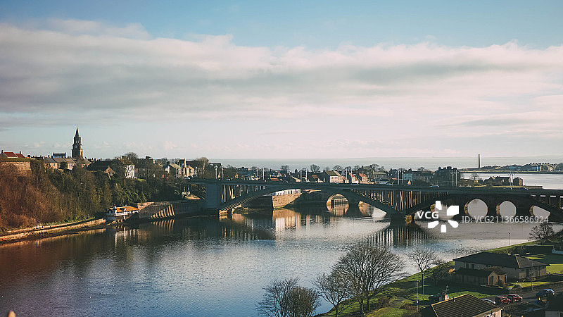英国苏格兰自然风景/河/桥/乡村图片素材