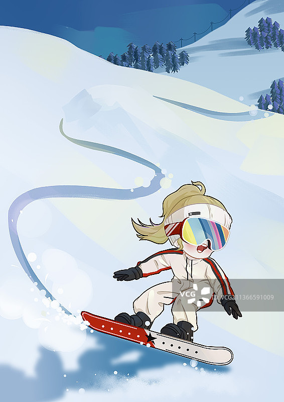 雪山滑雪迎滑雪运动图片素材