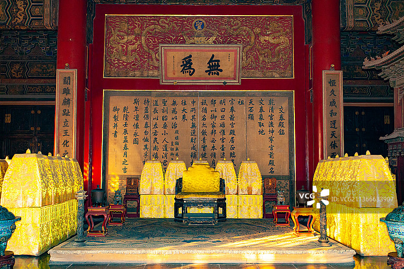 北京故宫紫禁城交泰殿内景图片素材
