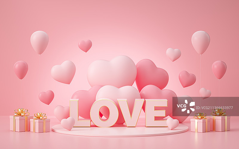 促销活动情人节场景背景图片素材