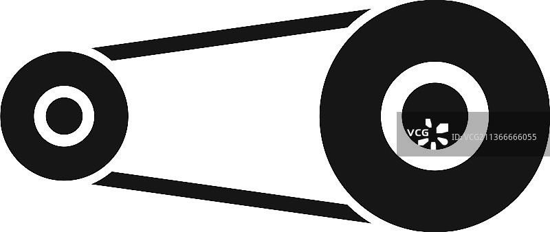 汽车马达皮带简约发动机备件图标图片素材