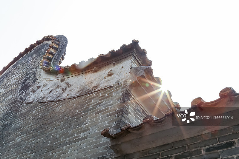 广东佛山三水乐平镇大旗头村民居建筑图片素材