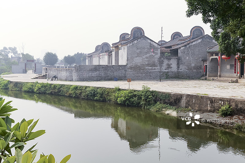 广东佛山三水乐平镇大旗头村民居建筑图片素材