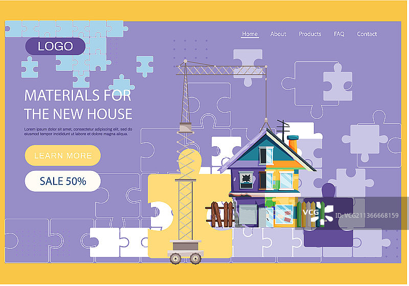 新房着陆页模板材料图片素材