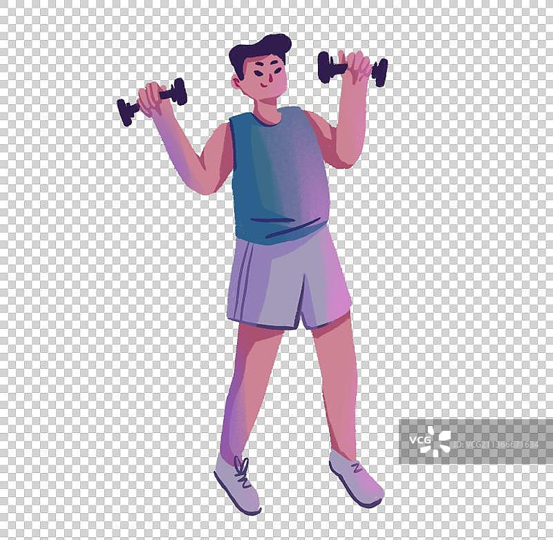 举哑铃男人图片素材