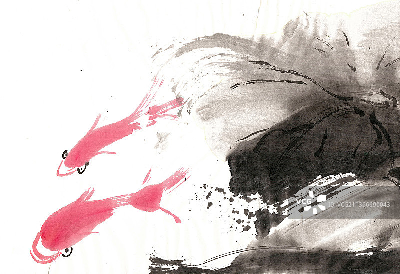 红色双鱼图片素材