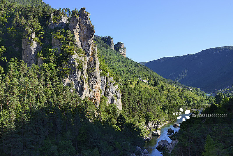 法国洛泽尔省塔恩河峡谷苏西通道图片素材