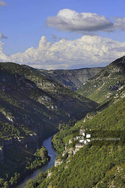 法国洛泽尔省塔恩河峡谷图片素材