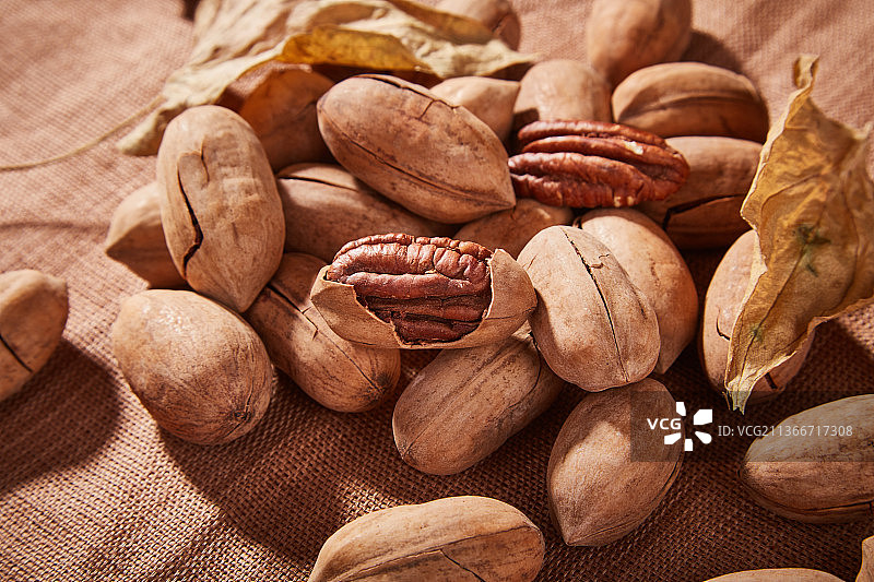 碧根果图片素材