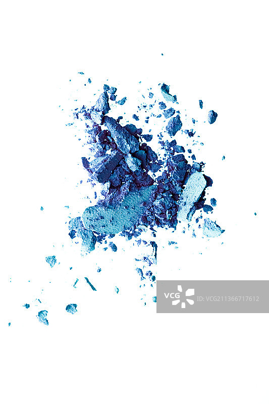 粉末化妆品，矿物有机眼影，腮红或碎化妆品图片素材