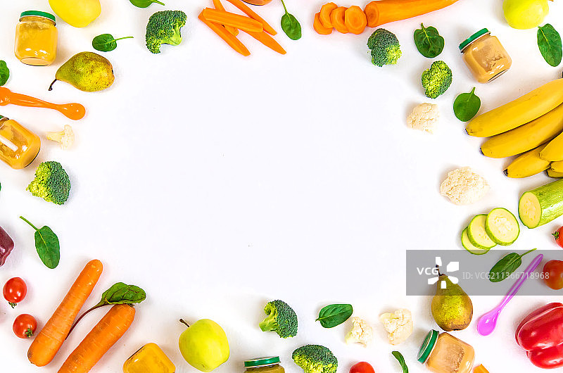 蔬菜水果婴儿辅食特写镜头图片素材