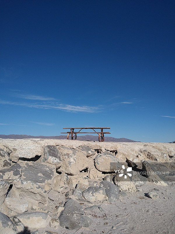 美国加利福尼亚索尔顿海滩蓝天美景图片素材