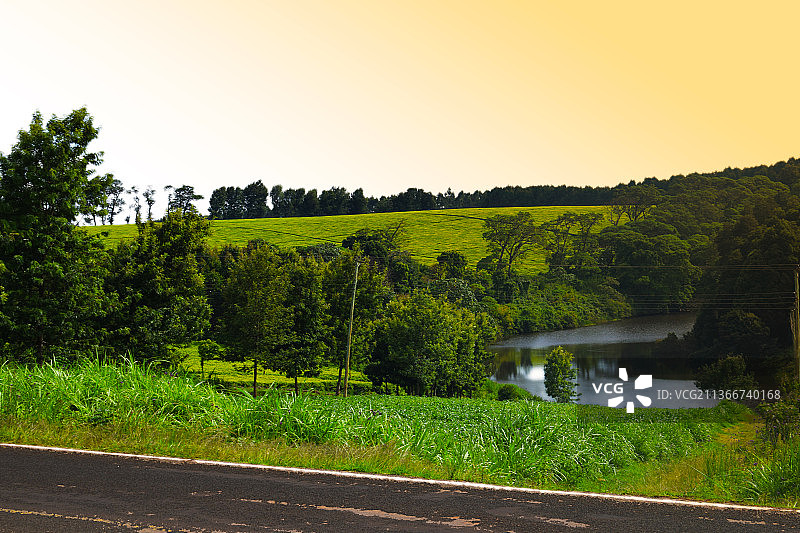 肯尼亚内罗毕湖泊自然风光图片素材