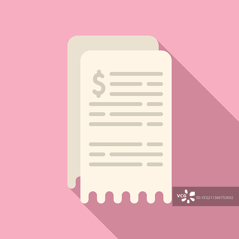 账单纸张扁平金融支付图标图片素材