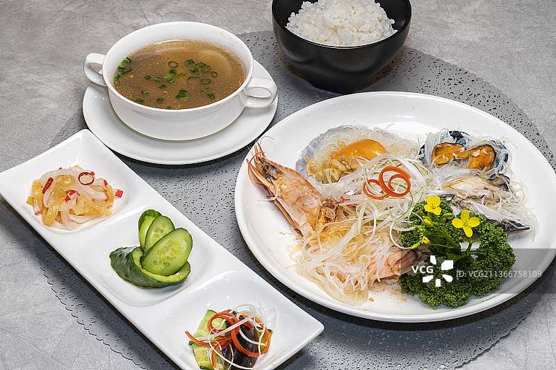 日式海鲜定食图片素材